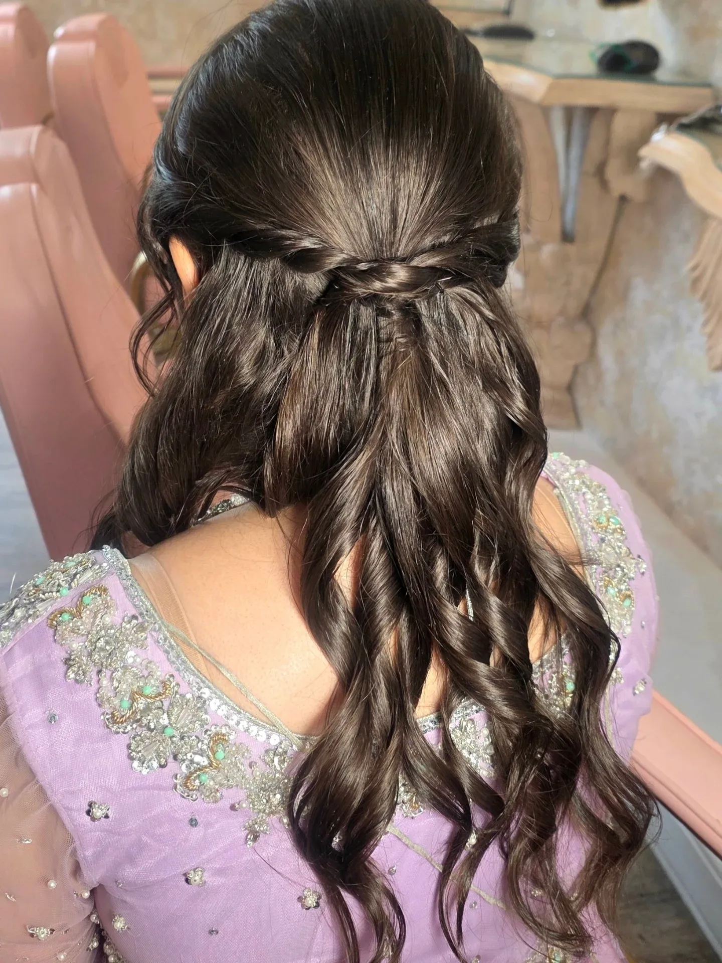Twisted Half Up Curls