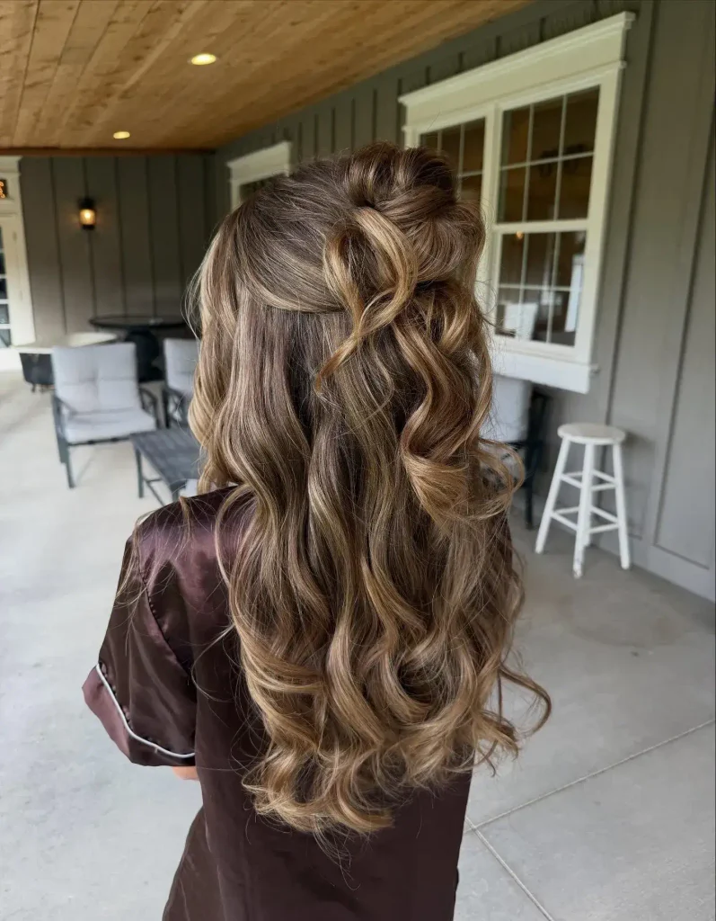 Twisted Half-Up Curls
