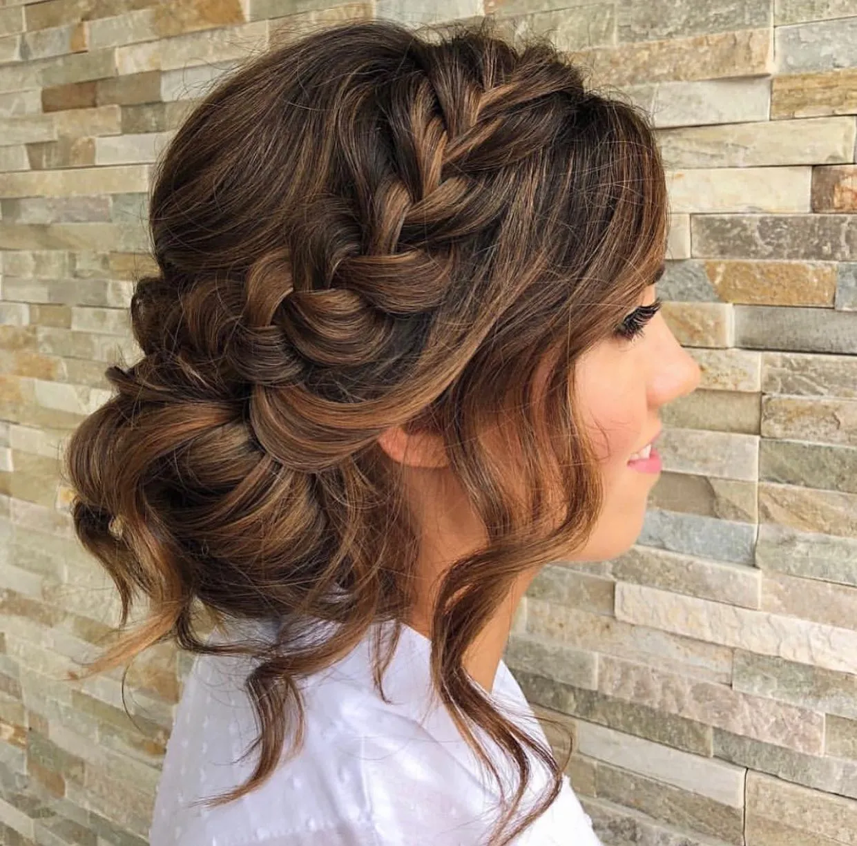 Twisted Low Bun Updo