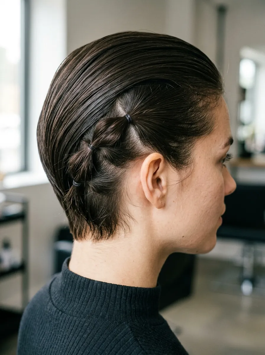 Twisted Nape Slick Back