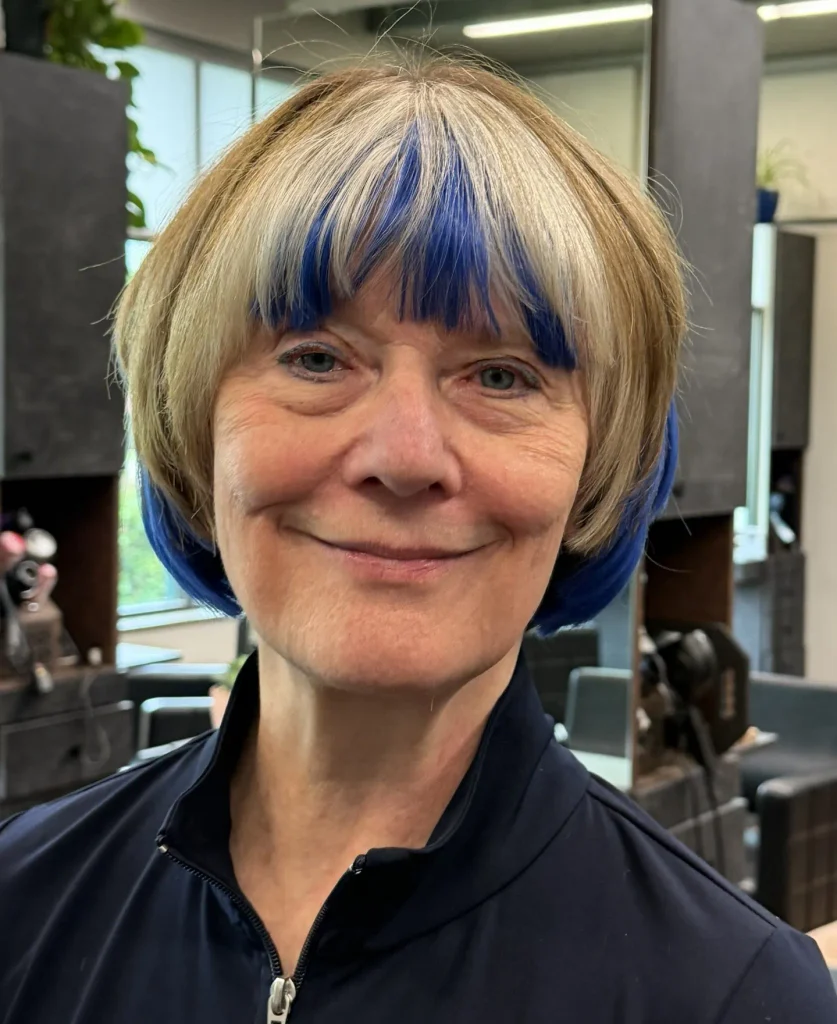 Two-Tone Bob with Bold Bangs