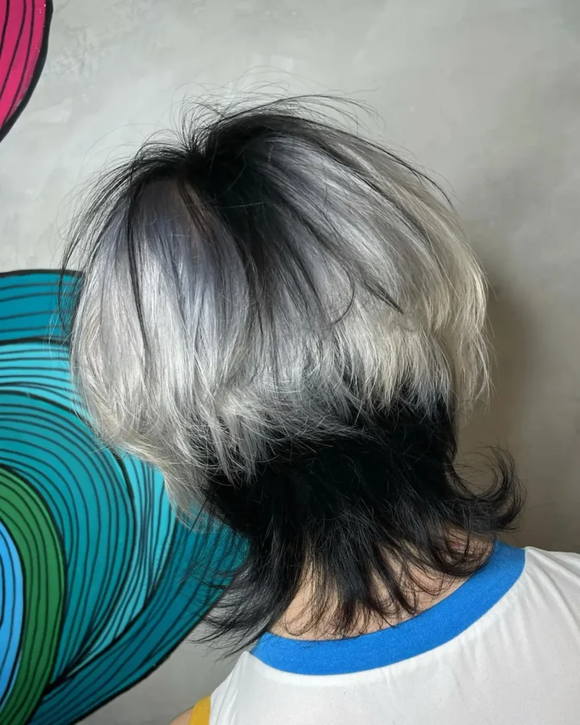 Two Tone Micro Fringe Octopus Haircut