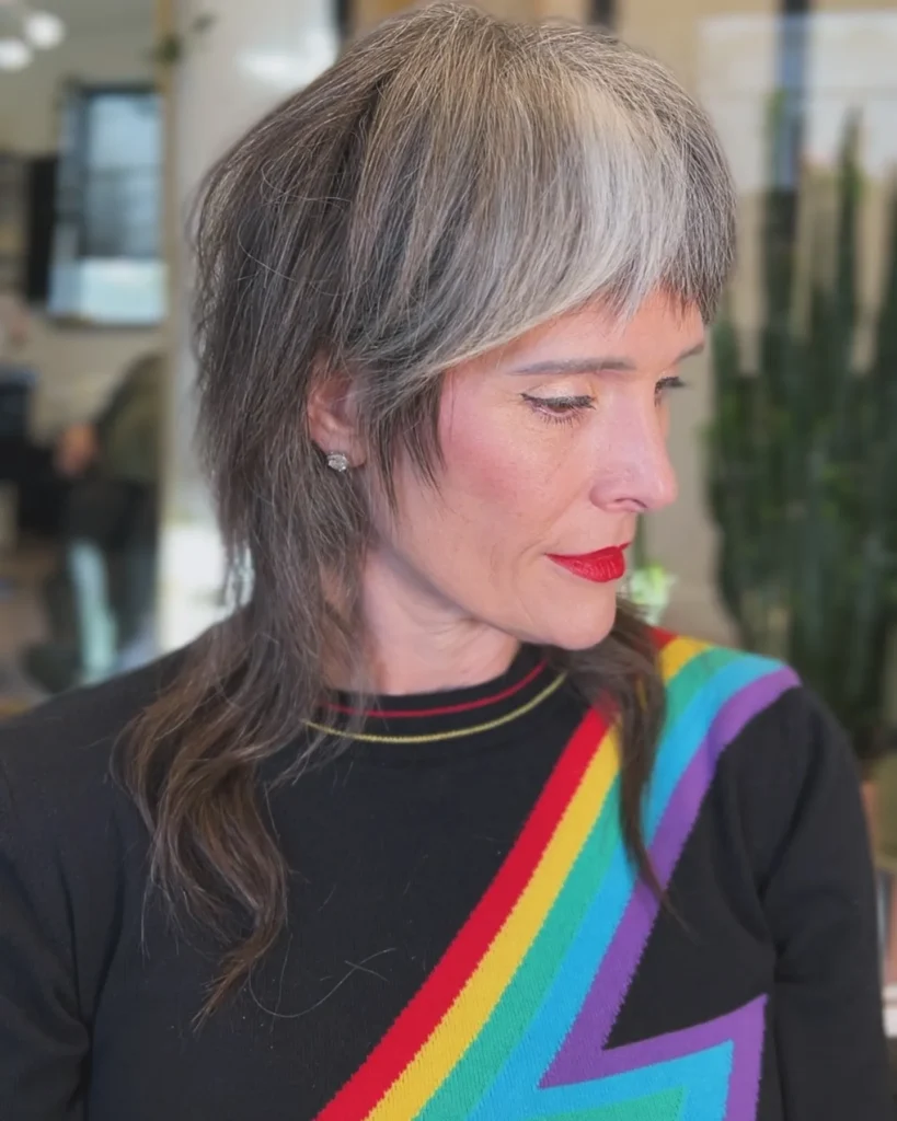 Two-Tone Retro Mullet Shag