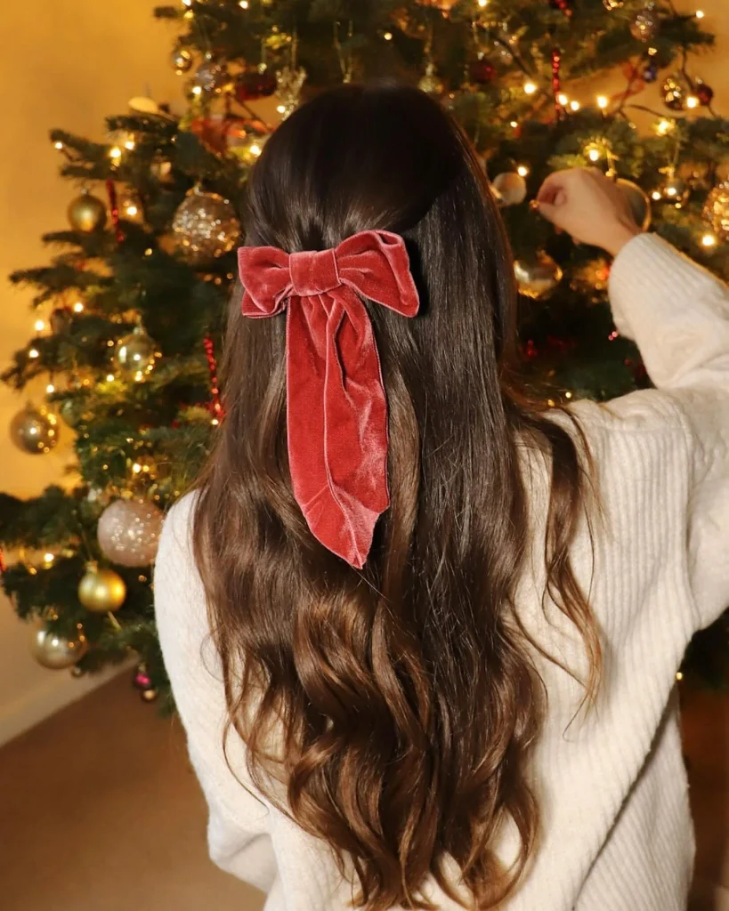 Velvet Bow Half Up