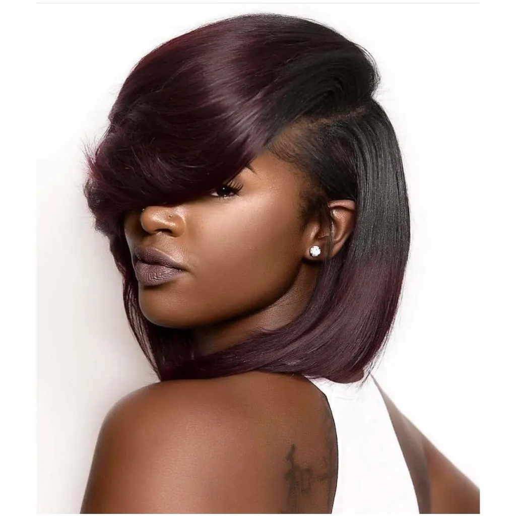 Velvet Side Sweep Bob