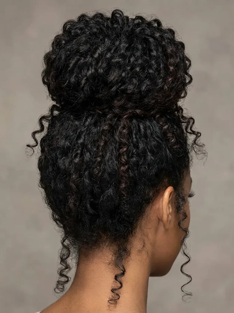 Voluminous Curly Bun