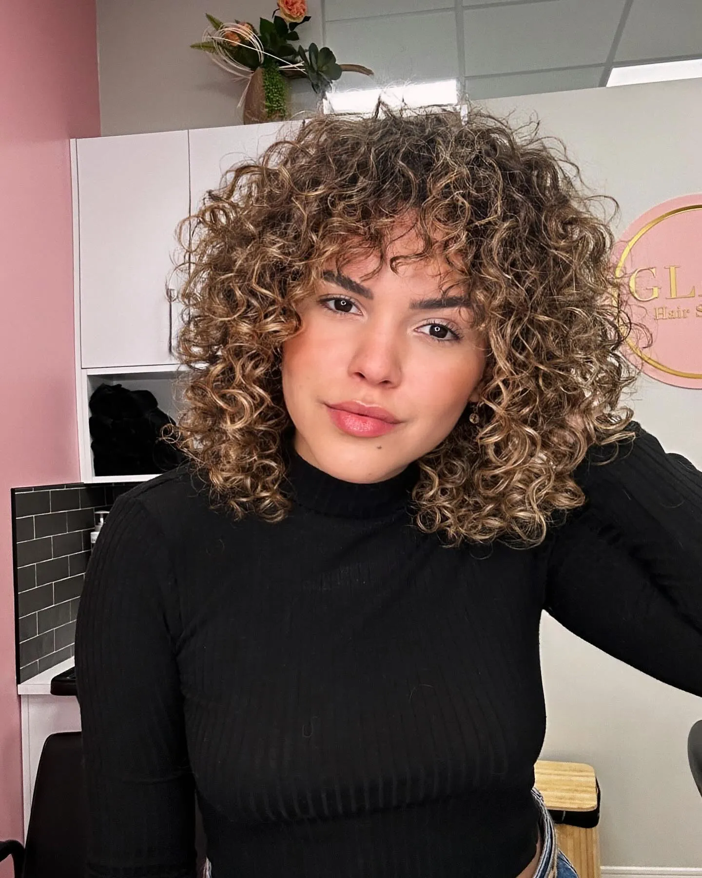 Voluminous Curly Layered Bob