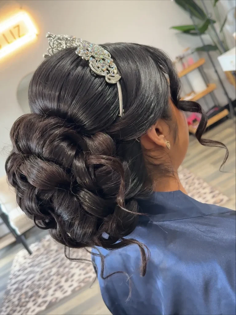 Voluminous Curly Updo
