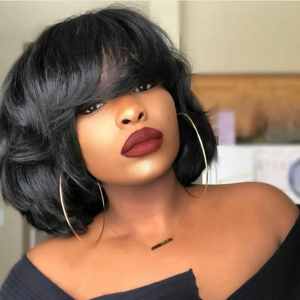 Voluminous Feathered Bob Bangs
