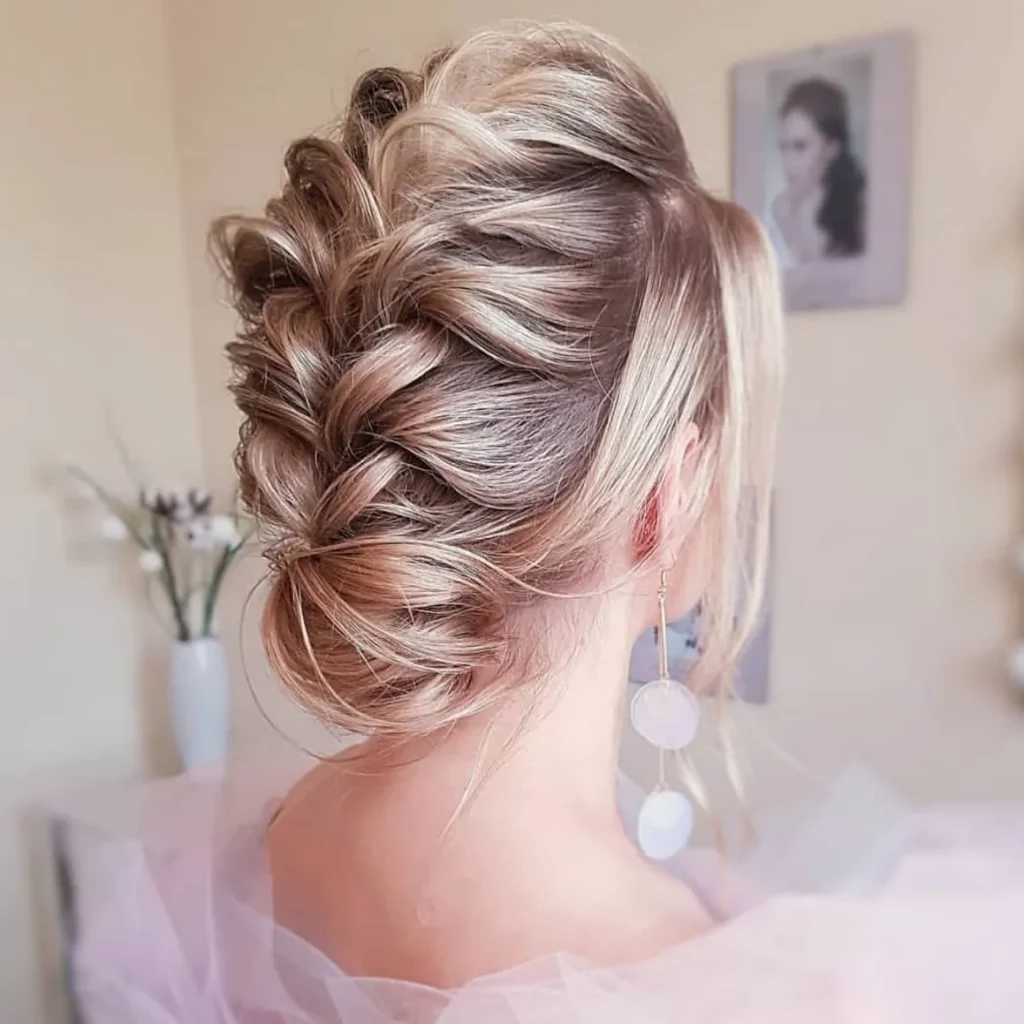 Voluminous Fishtail Roll Updos