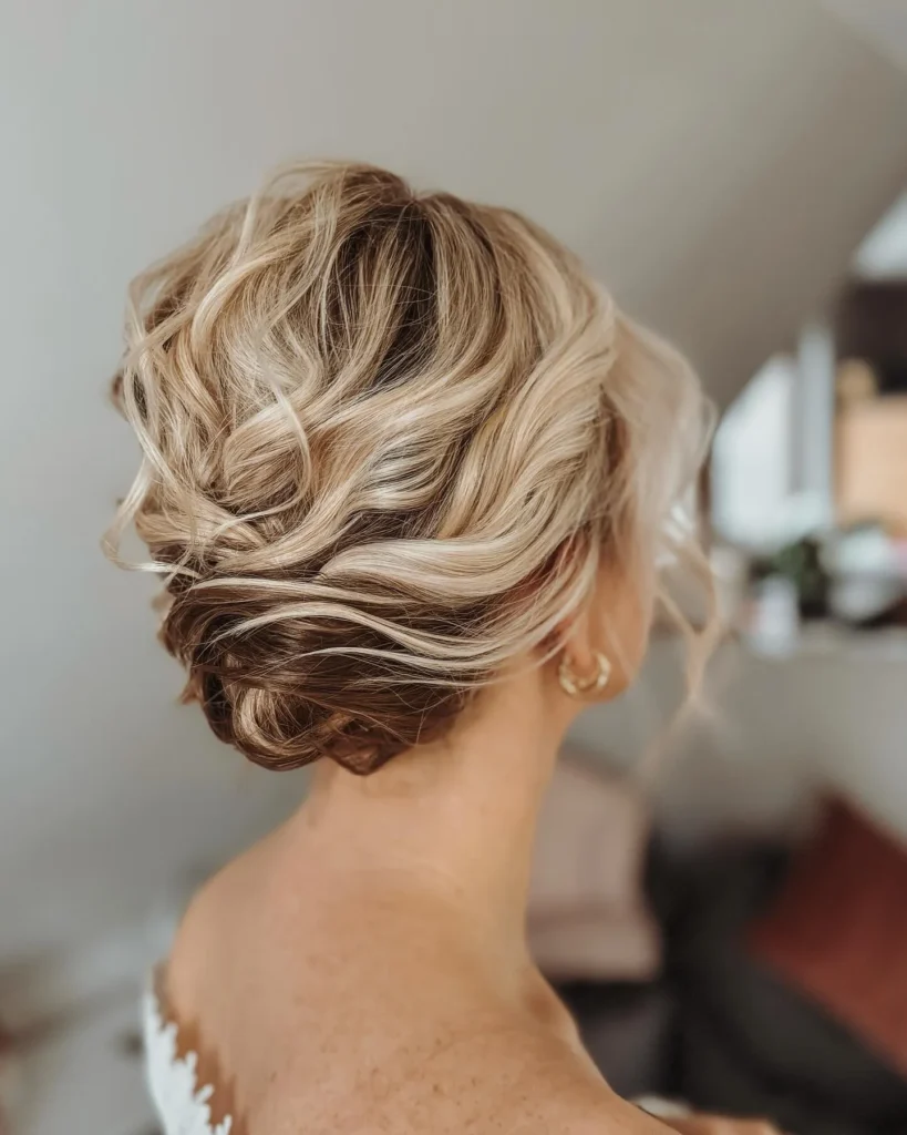 Voluminous Low Bun Updo
