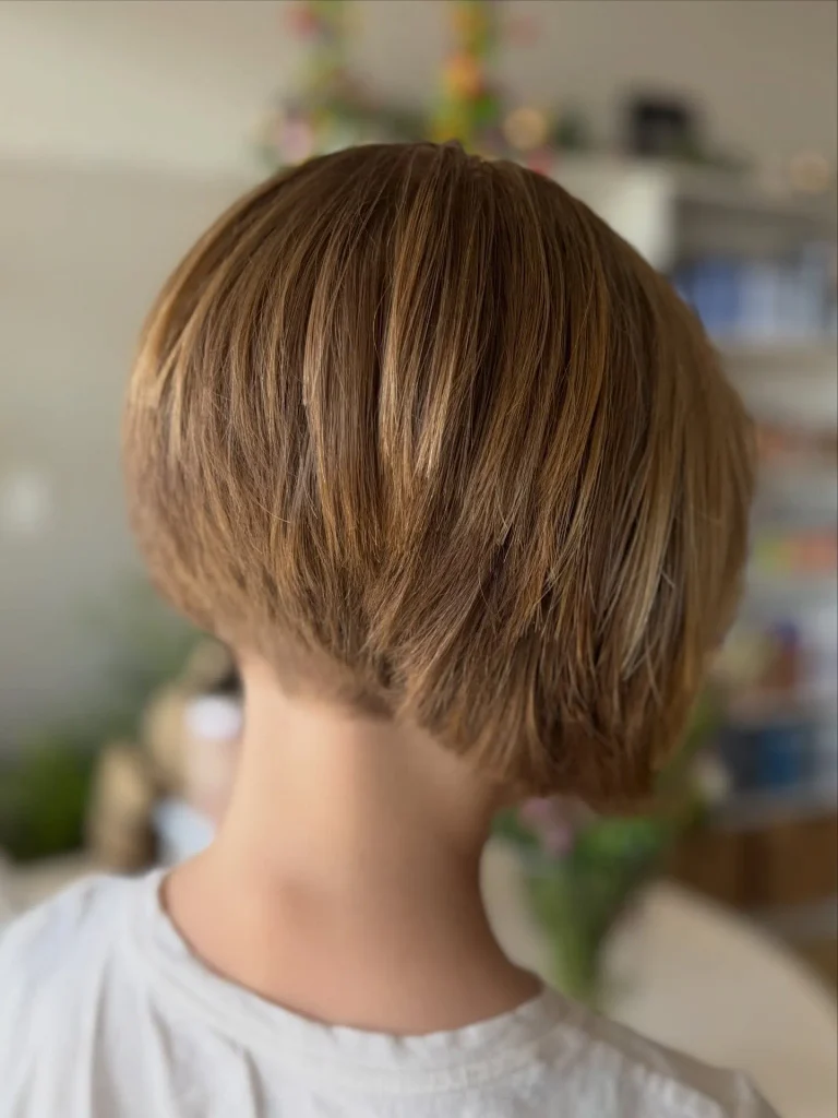 Warm Chestnut Tapered Bob