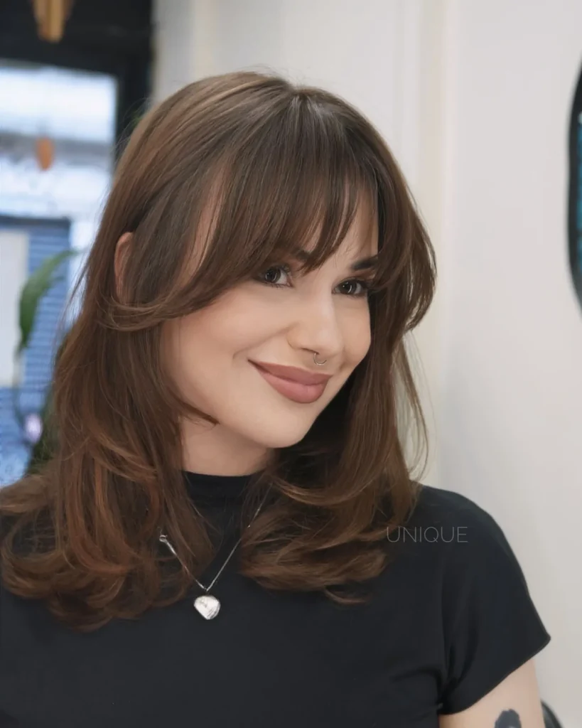 Wispy Auburn Kitty Hairstyle Fringe