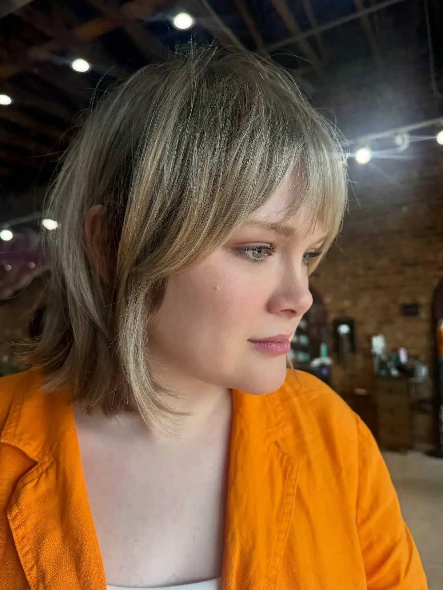 Wispy Blonde Layered Bob