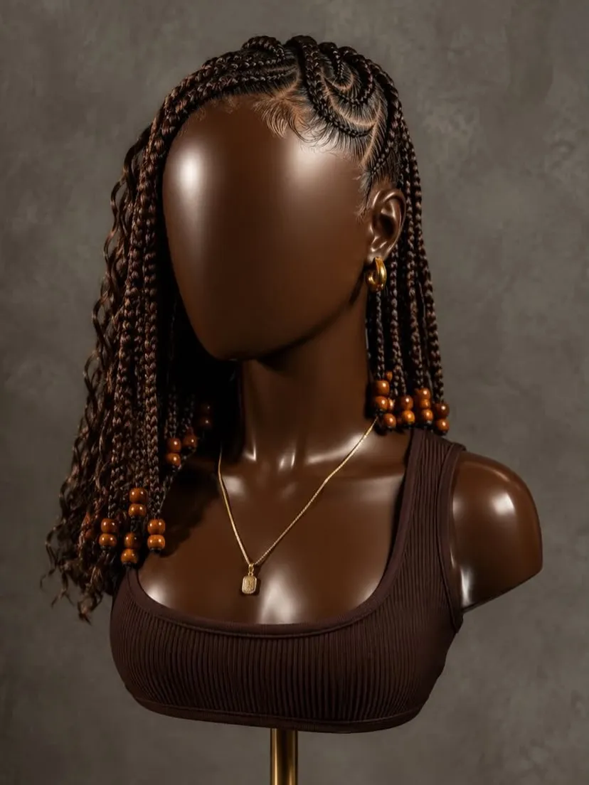 Wooden Bead Boho Braids