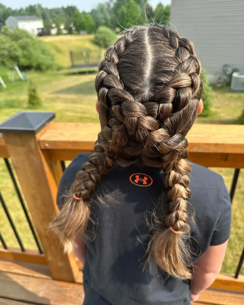 Wrapped Rope Braid Pigtails