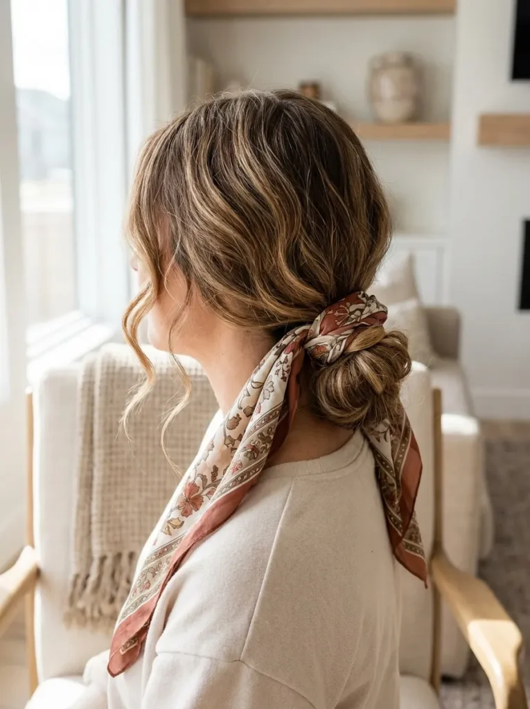 Wrapped Scarf Bun