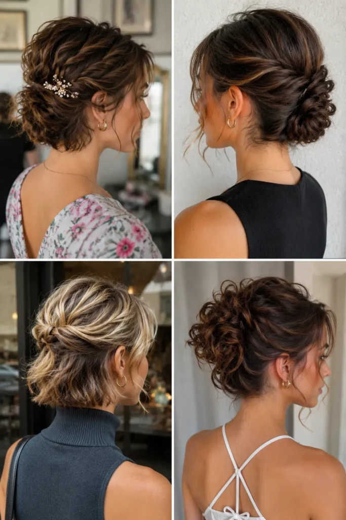 short hair updos